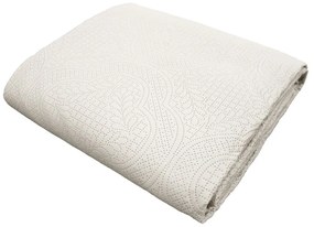 Kremowy zestaw narzuty na łóżko i poszewki na poduszkę z mikrowłókna 240x260 cm Romane – douceur d'intérieur