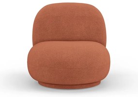 Ceglasty fotel z materiału bouclé Chuck – Micadoni Home
