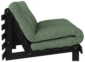 Zielona rozkładana sofa 160 cm Roots Black Night – Karup Design