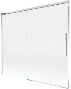Mexen Rox parawan nawannowy 2-skrzydłowy rozsuwany 180 x 150 cm, transparent, chrom - 8C9-180-001-01-00