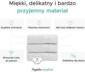 Ręcznik BIBAZ 50x100 cm, grafitowy, 100% bawełna