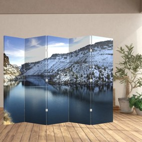 Parawan - Zimowy krajobraz z jeziorem (210x170 cm)