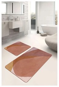 Brązowe aksamitne dywaniki łazienkowe zestaw 2 szt. 60x100 cm – Mila Home