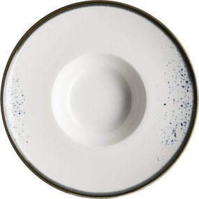 Talerz Mäser Gourmet Pintar białe niebieskiekropki 26 cm