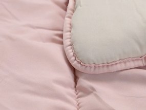 Całoroczna pikowana kołdra 140x200 cm z włókna pustego, różowa