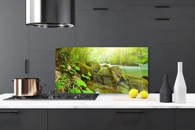 Panel Szklany do Kuchni Spokój Płynącej Wody