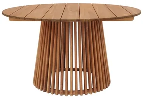 Okrągły stół ogrodowy z litego drewna tekowego ø 120 cm Lorca – House Nordic