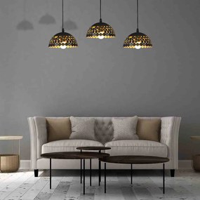 Lampa wisząca LISA BLACK 3xE27, potrójna, czarna