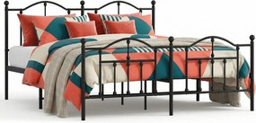 Czarne metalowe łóżko loftowe 140x200cm C7-K68