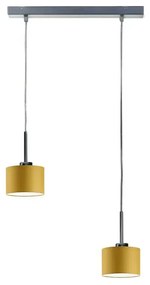 Lampa wisząca z okrągłymi kloszami na srebrnym stelażu - G4-A46