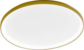 Krizia lampa sufitowa LED 60 W, ściemnialna, 5300 lm, ciepłe światło 3000 K, opalowy dyfuzor, złote aluminium, Ø60 cm