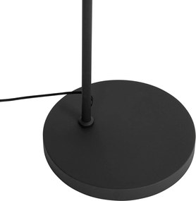 Lampa podłogowa retro czarna ze złotym wnętrzem - Jinte