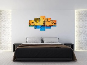 Obraz starożytnego obrazu (125x70 cm)
