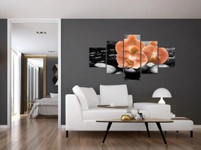 Obraz - Pomarańczowe orchidee (125x70 cm)