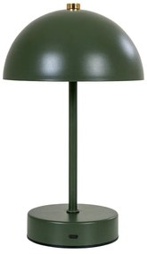 Ciemnozielona lampa stołowa LED z metalowym kloszem (wysokość 25 cm) Holt – House Nordic