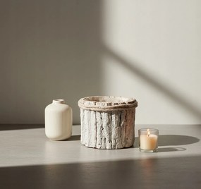 Osłonka z kory 12 cm Naturalna Doniczka Boho Rustykalna Dekoracja do Roślin