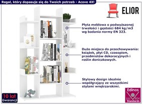 Biały nowoczesny regał na książki Dubio