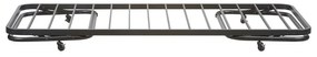 Czarne metalowe łóżko jednoosobowe ze stelażem 90x200 cm Lucy – WOOOD