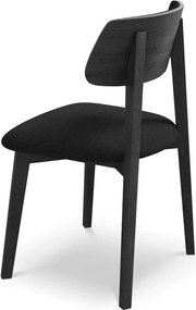 Czarne krzesło z litego drewna Niu – Makamii