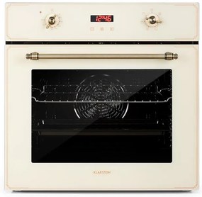 Klarstein Elizabeth 60cm 49L Piekarnik Retro do Zabudowy​ Vintage Kremowy