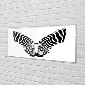 Szkło do Kuchni na Ścianę Lustrzane Odbicie Zebry