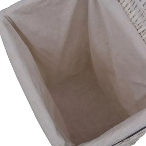 Biały wiklinowy kosz na pranie - Viver