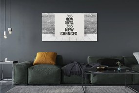 Duży obraz na płótnie Napis na Ceglanym Murze