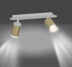 Biało-złoty podwójny reflektor sufitowy - 12X D083 P7-P31