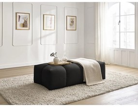 Czarny podnóżek z materiału bouclé Everest – Bobochic Paris
