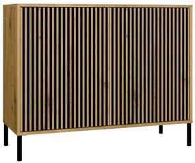 Komoda na nóżkach z lamelami dąb artisan C7-D31