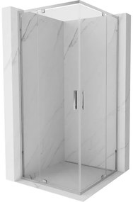 Mexen Exo kabina prysznicowa kwadratowa uchylna 100 x 100 cm, transparent, chrom - 8110-100-100-01-00