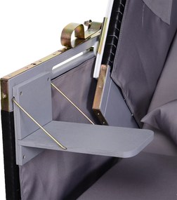 Outsunny Kosz plażowy pełna pozycja leżąca z pokrowcem uchwyty na napoje rattan z PE szary