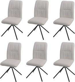 Krzesło do jadalni MCW-N99 (zestaw 6 sztuk),  kremowe