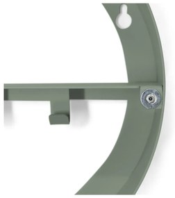 Zielonoszara metalowa wisząca szafka łazienkowa z lustrem 35x35 cm Sonnet – Spinder Design