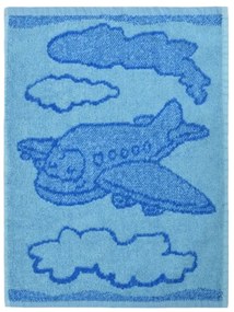 Ręcznik dziecięcy Plane blue, 30 x 50 cm