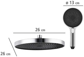 Zestaw prysznicowy z deszczownicą, z funkcją Softwater, WENKO