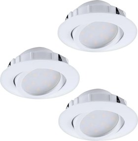 Eglo 95857 - Zestaw 3x ściemnialnych wpuszczanych opraw sufitowych PINEDA LED/5,5W/230V
