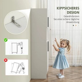 HOMCOM Szafka Kuchenna z Półką na Mikrofalówkę, do Salonu, Jadalni, Biała, z Płyty Wiórowej | Aosom PL