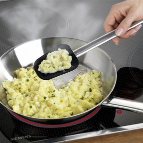 Silikonowa łyżka i szpatułka, uchwyty ze stali nierdzewnej, Maximex