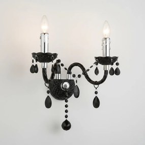 KINKIET ŚCIENNY EBT018-2W Czarny