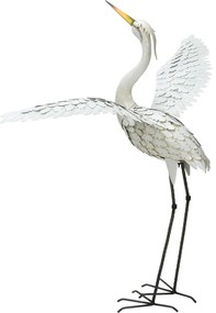 Metalowa figurka ogrodowa żuraw, 123 cm