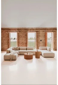 Sofa Modułowa Fogler 5-częściowa Z Prawą Leżanką I Podwójnym Szezlongiem Chenille Kremowy Beż - Sklum