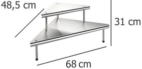 Narożna półka kuchenna Massivo DUO, 2 poziomy