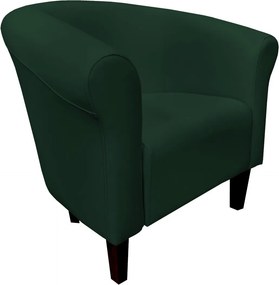 Fotel Milo tkanina Eko-skóra elegancki fotel do salonu i gabinetu : Kolor nogi - Venge, Kolor tkaniny - EKO-SKÓRA - 6D, Wysokość nogi - 15 cm