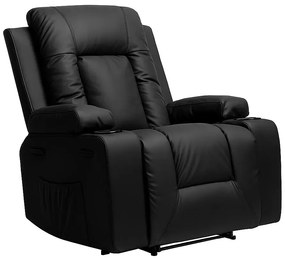 Czarny obrotowy fotel masujący S1-T85