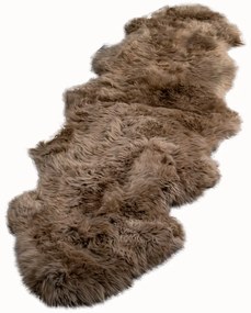 Brązowa skóra owcza Native Natural Double, 60x240 cm