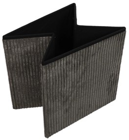 Pufa ze schowkiem sztruksowa TOBO, 38 x 38 x 38 cm