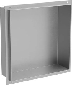 Mexen X-Wall-NR półka wnękowa bez kołnierza 30 x 30 cm, inox - 1911303010