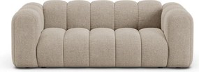 Beżowa sofa z tkaniny szenilowej 200 cm Lupine – Micadoni