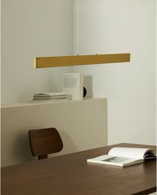 Lampa wisząca LED w kolorze złota z metalowym kloszem Boadella – Kave Home